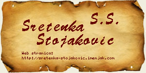 Sretenka Stojaković vizit kartica